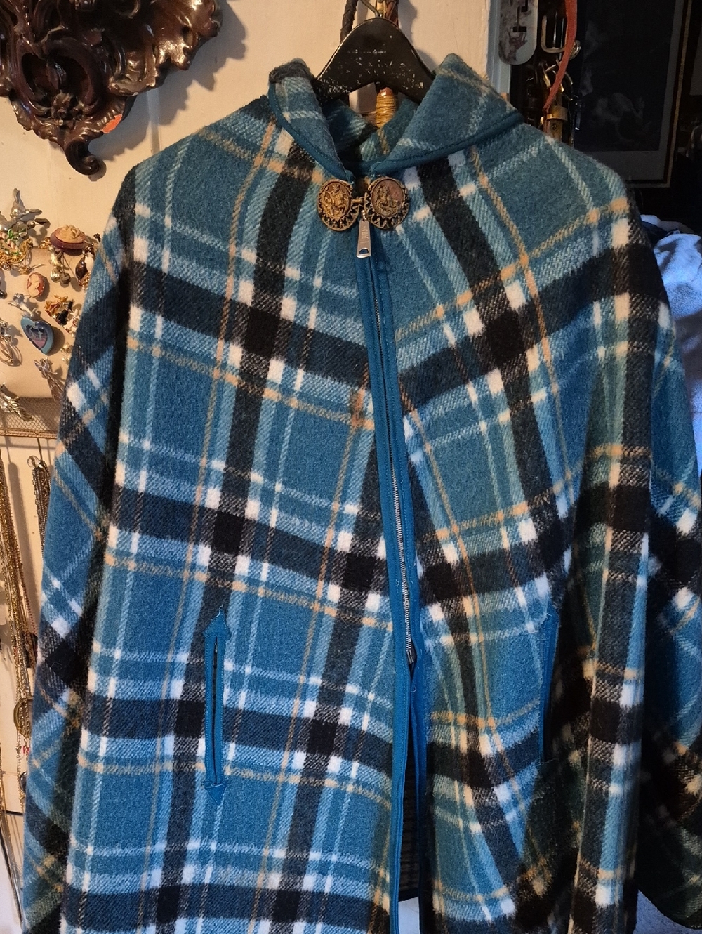 70s Reversible Wool Cape